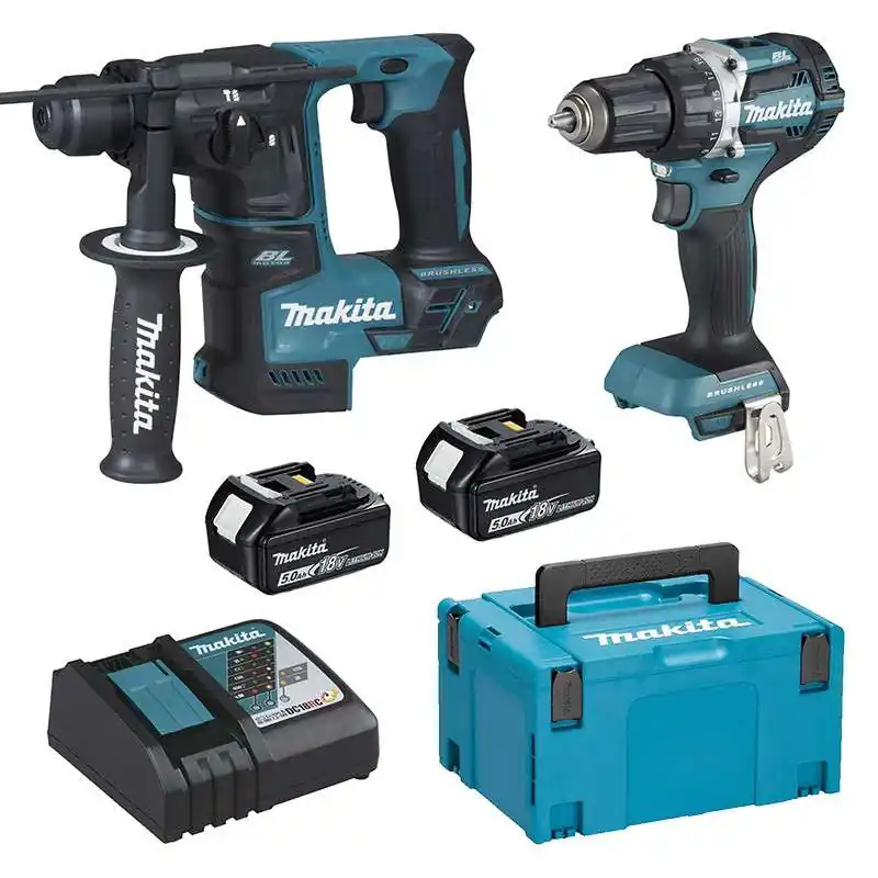 Pack 2 outils MAKITA DLX2271TJ (DDF484 + DHR171) 18V Li-Ion (2 x 5,0 Ah) Retour Gratuit