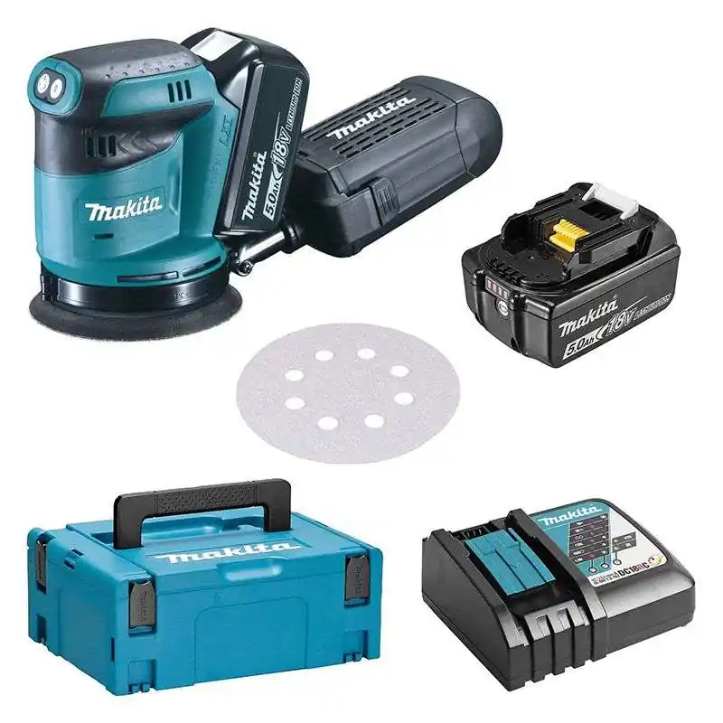 Ponceuse Excentrique MAKITA DBO180RTJ 125 mm à Batteries LXT 18 V (2 x 5,0 Ah) Bon Plan