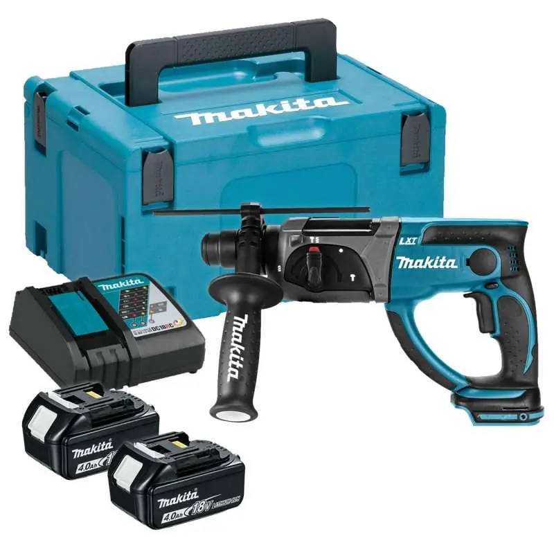 Perfo-burineur MAKITA DHR202RMJ SDS-Plus 18V Li-Ion (2x4Ah) Ø 20 mm Produit De Marque