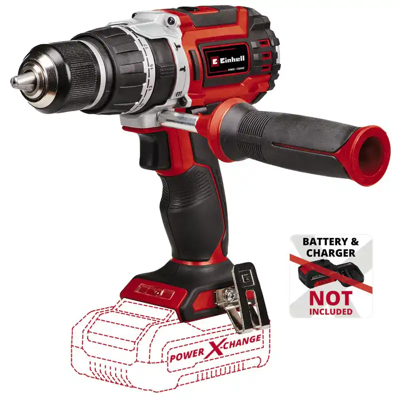 Paiement Sécurisé Perceuse Visseuse à percussion sans fil 18V 60Nm EINHELL TP-CD 18/60 Li-i BL-Solo Power X-Change (vendu sans batterie)