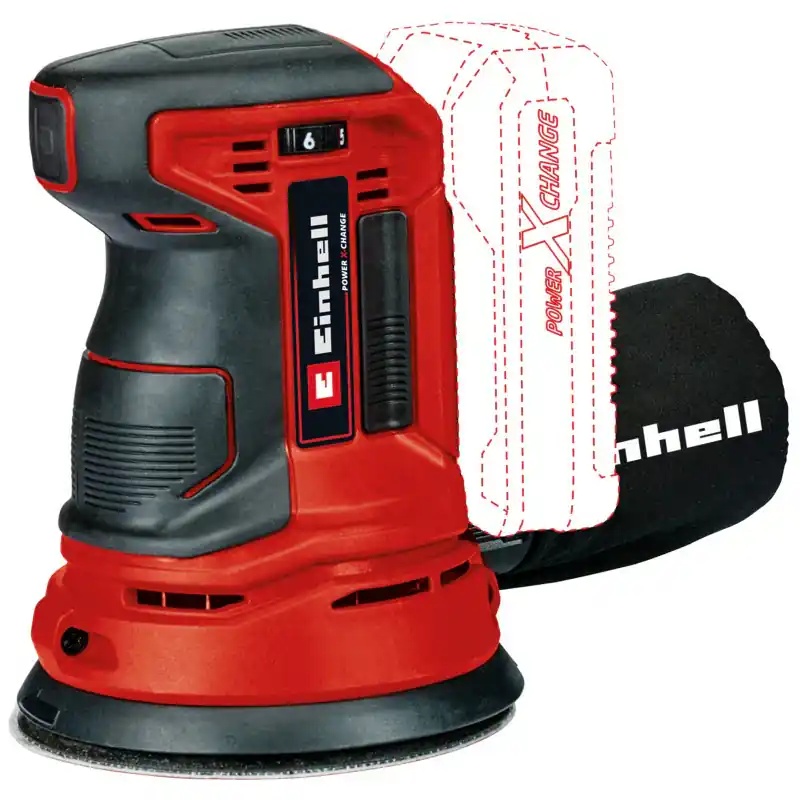 Prix Bas Ponceuse excentrique sans fil 18V Ø125mm EINHELL TE-RS 18 Li – Solo Power X-Change (vendu sans batterie)
