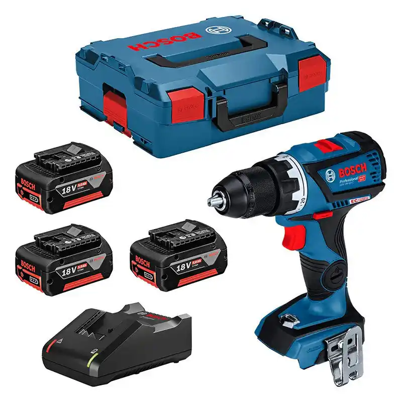Perceuse visseuse BOSCH GSR 18V-60 C Professional 3 x 5,0 Ah + L-Boxx Solde