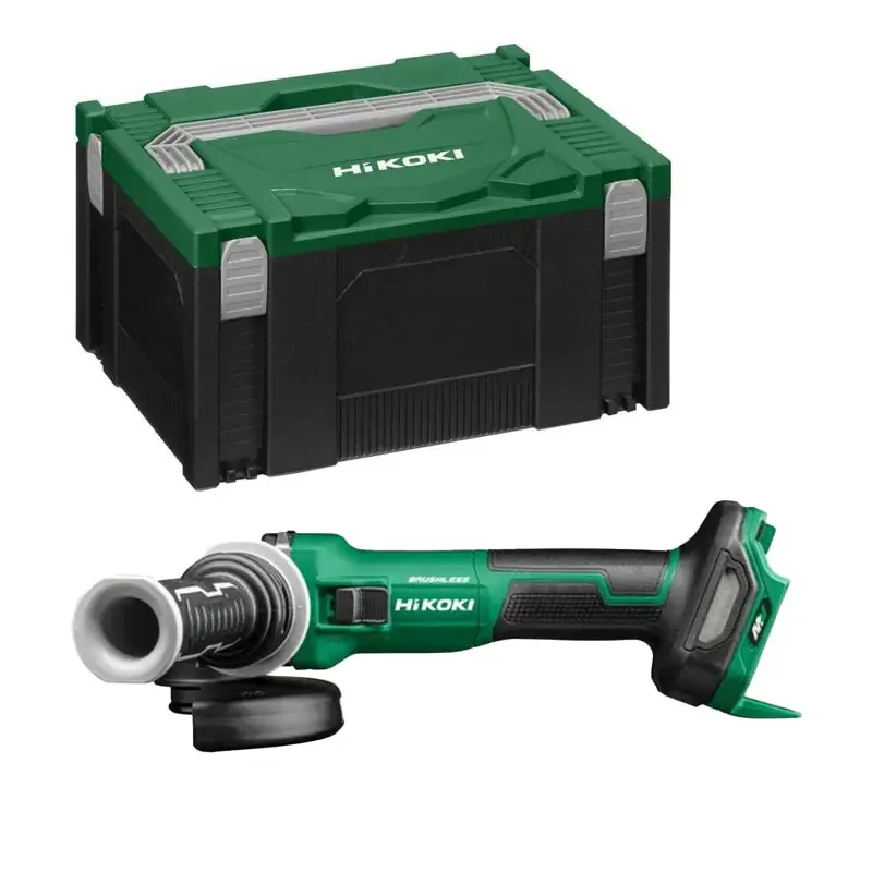 Paiement Sécurisé Meuleuse HIKOKI G3613DEW2Z – Ø125mm – MultiVolt 36V Brushless – Frein – inter.autobloquant – LVH (vendu sans batterie) en HitCase III