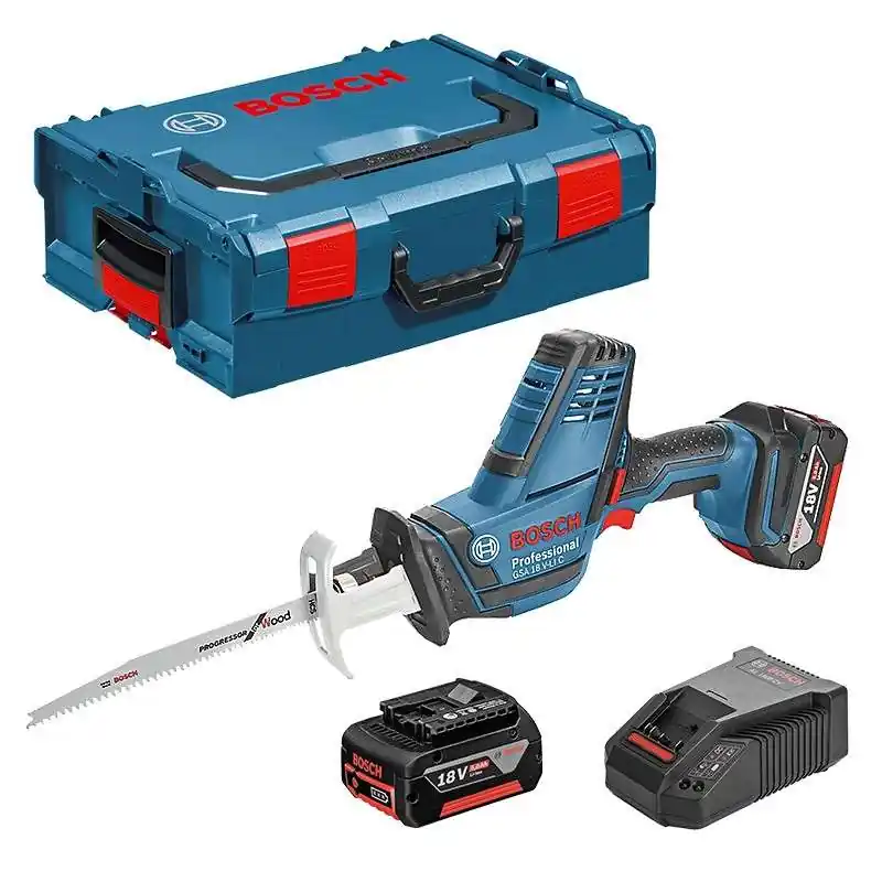 Scie Sabre sans fil BOSCH 06016A5002 – GSA 18 V-LI C Professional (2 x 5,0 Ah) + L-Boxx Satisfait Ou Remboursé