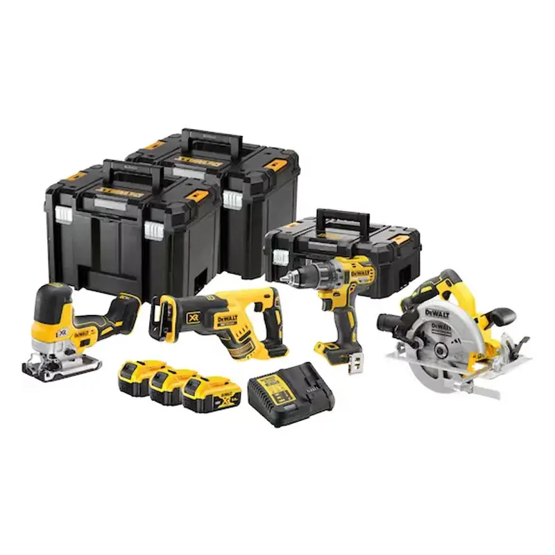 Pack 4 outils 3x5Ah 18V Dewalt DCK480P3T-QW dans 3 coffrets T-STACK Nouvel Arrivage
