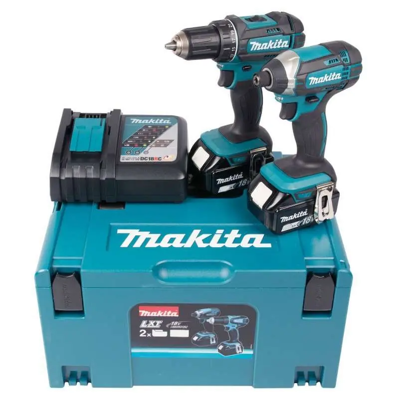 Pack 2 outils MAKITA DLX2127TJ (DDF482 + DTD152) 18 V Li-Ion (2 x 5 Ah) Promotion Saisonnière