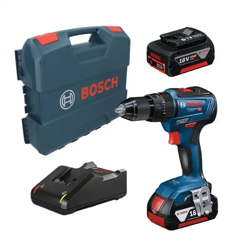 Retour Gratuit Perceuse à Percussion BOSCH GSB 18V-55 – 06019H5300 – 2×4,0Ah GAL 18V-40 L Professional