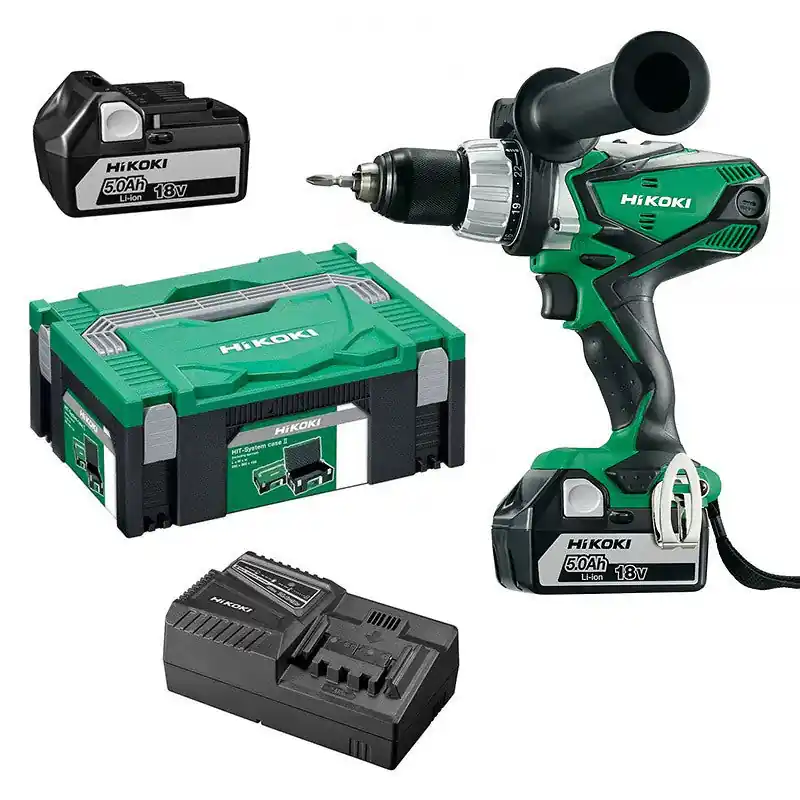 Offre Du Jour Perceuse visseuse à percussion 18V HIKOKI DV18DSDLWPZ 2 x 5,0Ah Li-ion