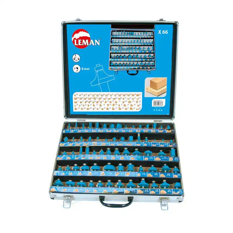 Coffret 66 mèches pour défonceuse LEMAN 428.700.66 Dernier Modèle