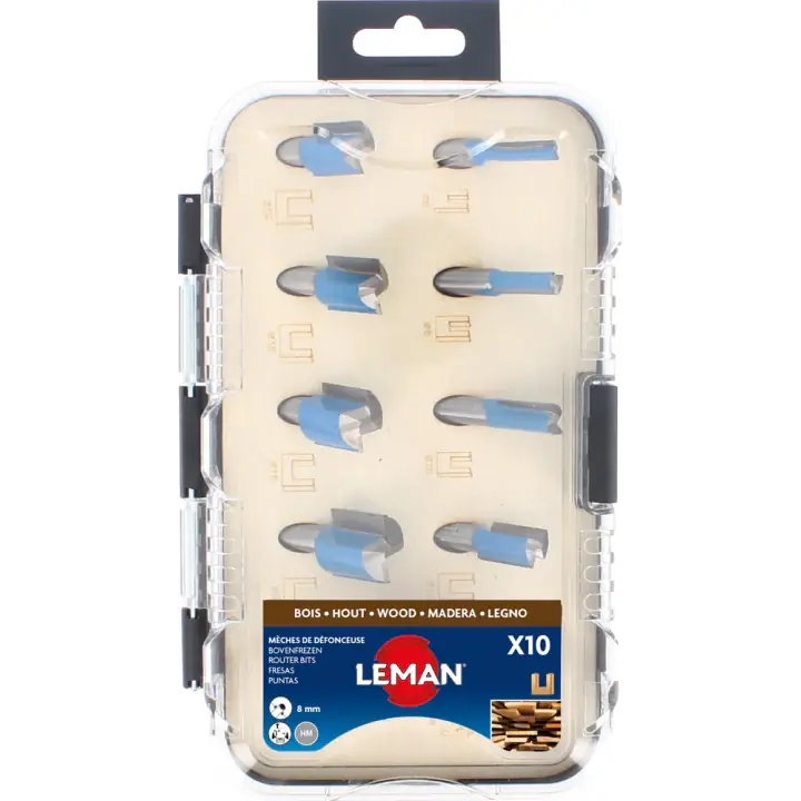 Achat Immédiat Coffret de 10 mèches à rainer droites LEMAN 428.700.10