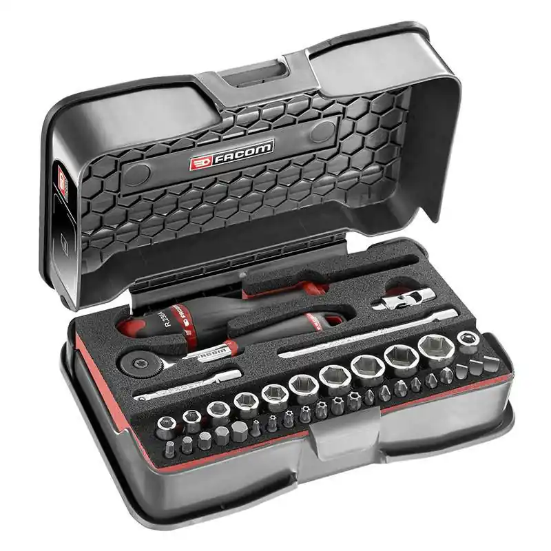 Coffret clés à cliquet + douilles 1/4‘‘ FACOM R.161-6M6PB Solde