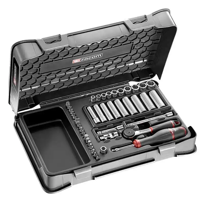 Certifié Coffret clé à cliquet + douilles longues 1/4‘‘ FACOM R.2BLPB