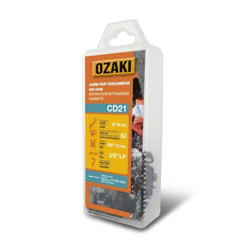 Achat Immédiat Chaîne de tronçonneuse semi carrée 3/8&Prime;LP 050 (1,3mm) 62 entraîneurs (E62) CRAFTSMAN – CUB CADET – HUSQVARNA – STIHL