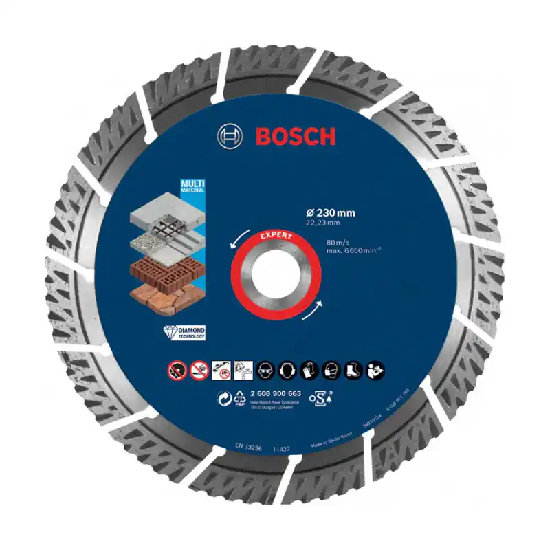 Disque à tronçonner diamanté EXPERT Multi Material Bosch Pro – 2608900663 Meilleur Prix