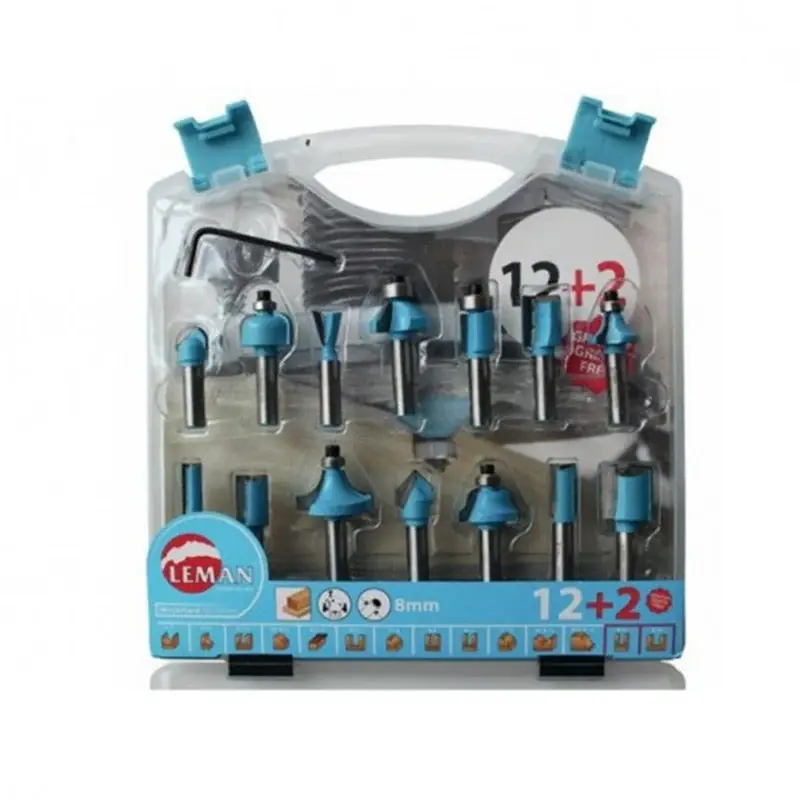 Coffret 12+2 Mèches de défonceuse LEMAN 428.700.14 Achetez Aujourd&rsquo;hui
