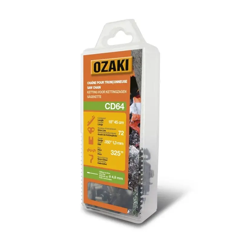 Super Prix Chaîne de tronçonneuse semi carrée 325&Prime; 050 (1,3mm) 72 entraîneurs (E72) OZAKI