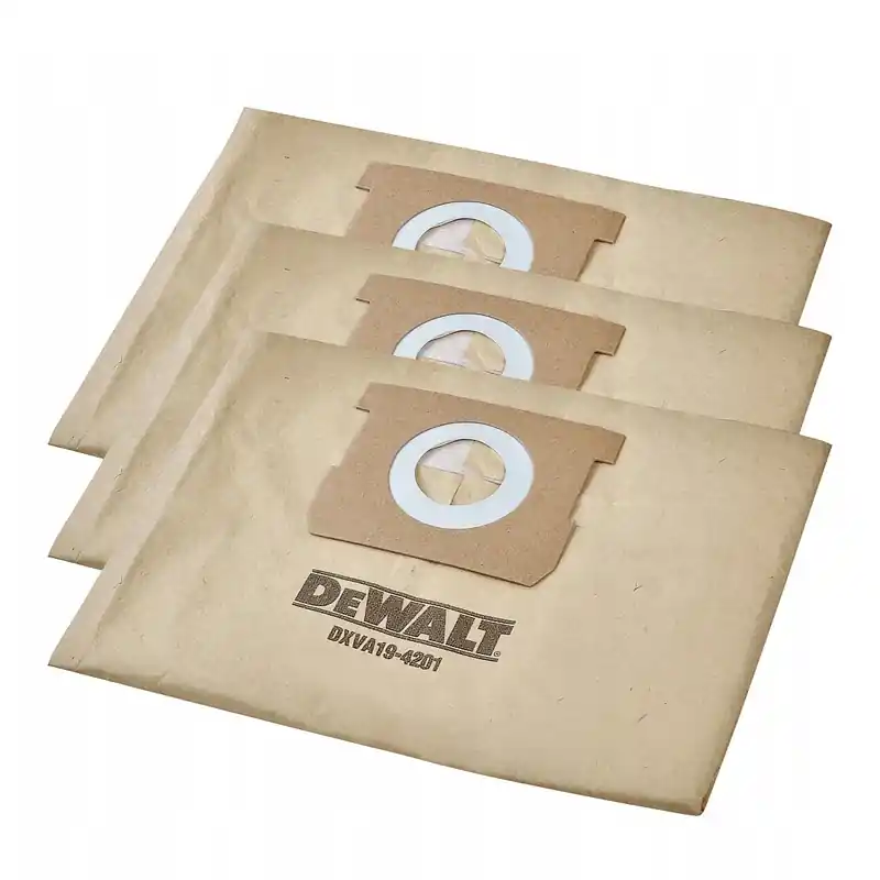 Acheter En Ligne Set de 3 sacs de papier FSC 20L DEWALT pour aspirateurs R 101262 DXV20P