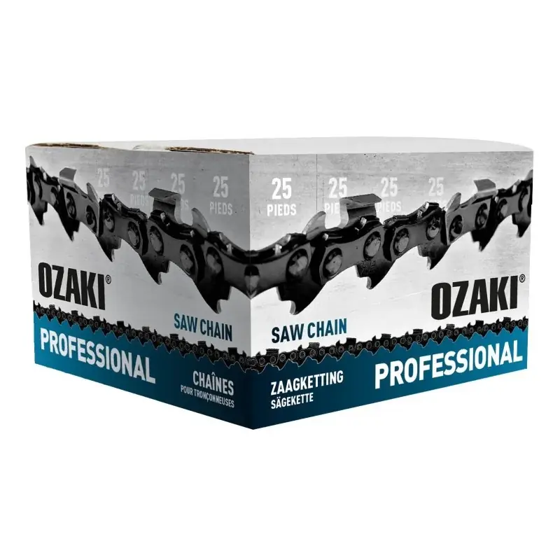 Rouleau de chaîne semi carrée anti- rebond 3/8&Prime;LP 050 (1,3mm) 25 pieds OZAKI ZK5599BL25P Meilleure Vente