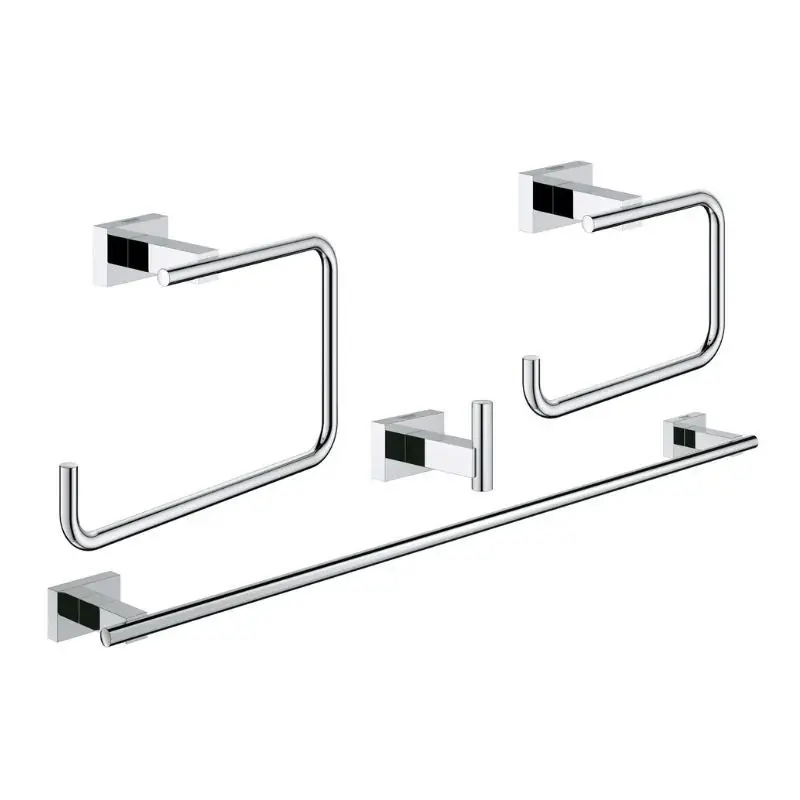 Nouvelle Collection Pack accessoires 4 en 1 ESSENTIALS CUBE GROHE 40778001 – chrome