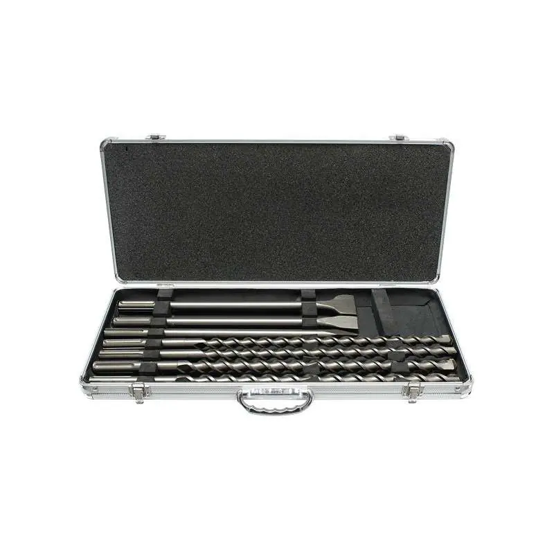 Usine Directe Coffret de 3 Burins et 4 Forets MAKITA D-42494 à emmanchement SDS-Max (7 pièces)