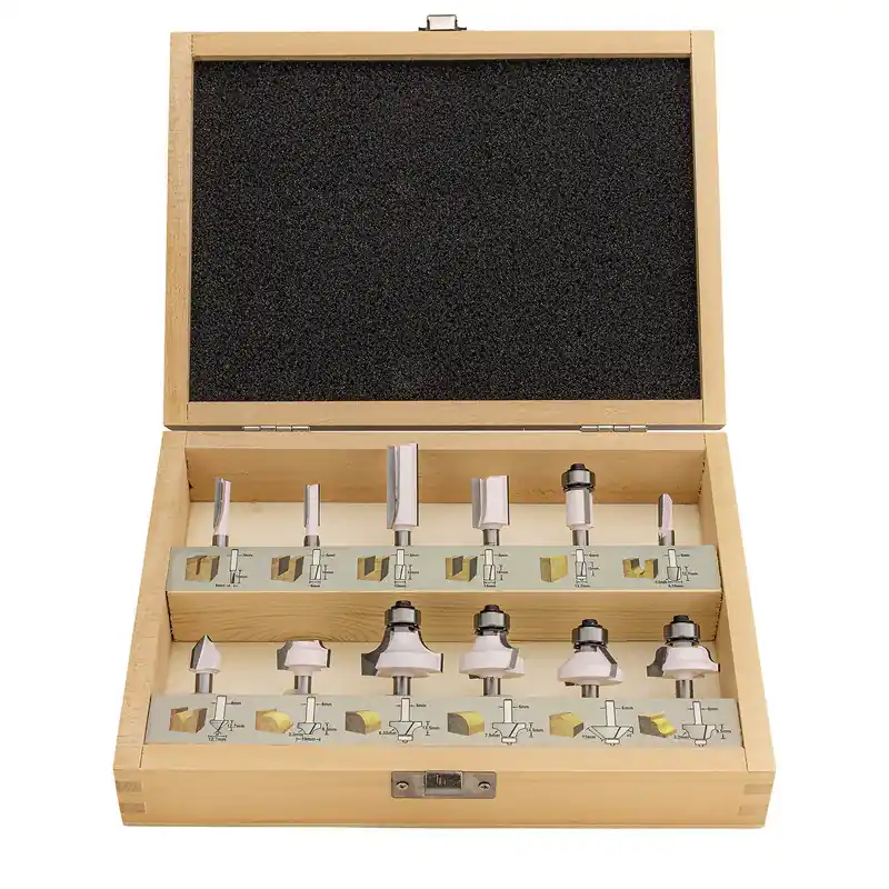 Usine Directe Coffret de 12 Fraises queue de 6 mm MAKITA D-57065
