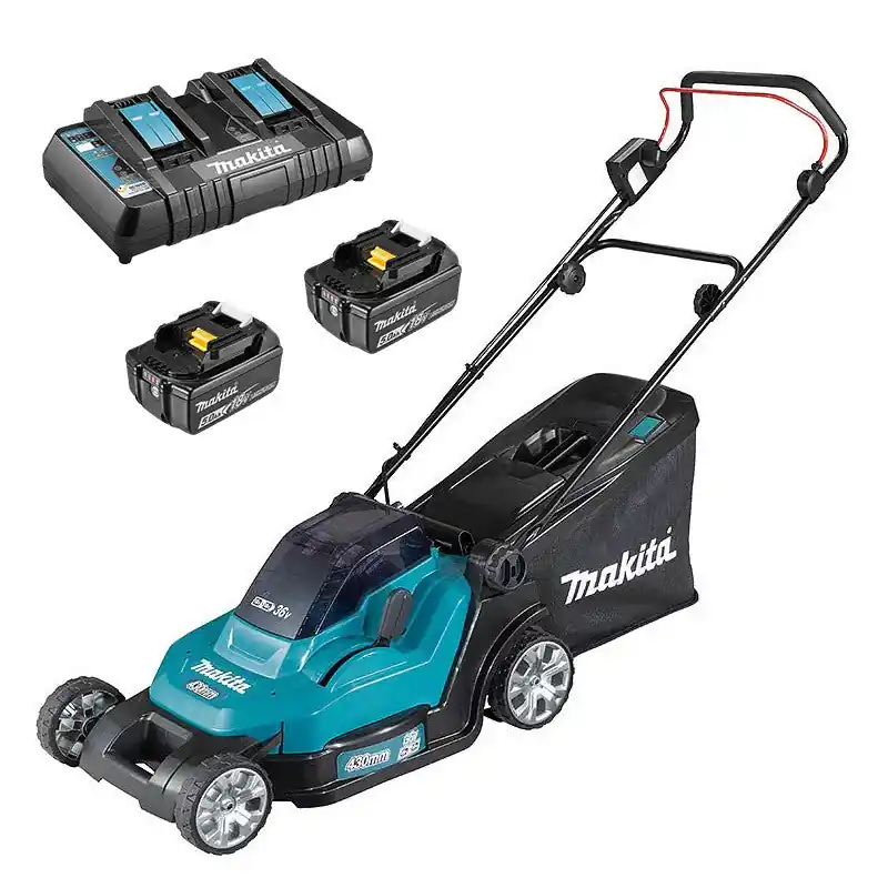 Must-Have Tondeuse à gazon MAKITA DLM432PT2 (2x18V) 43cm (2x5Ah)