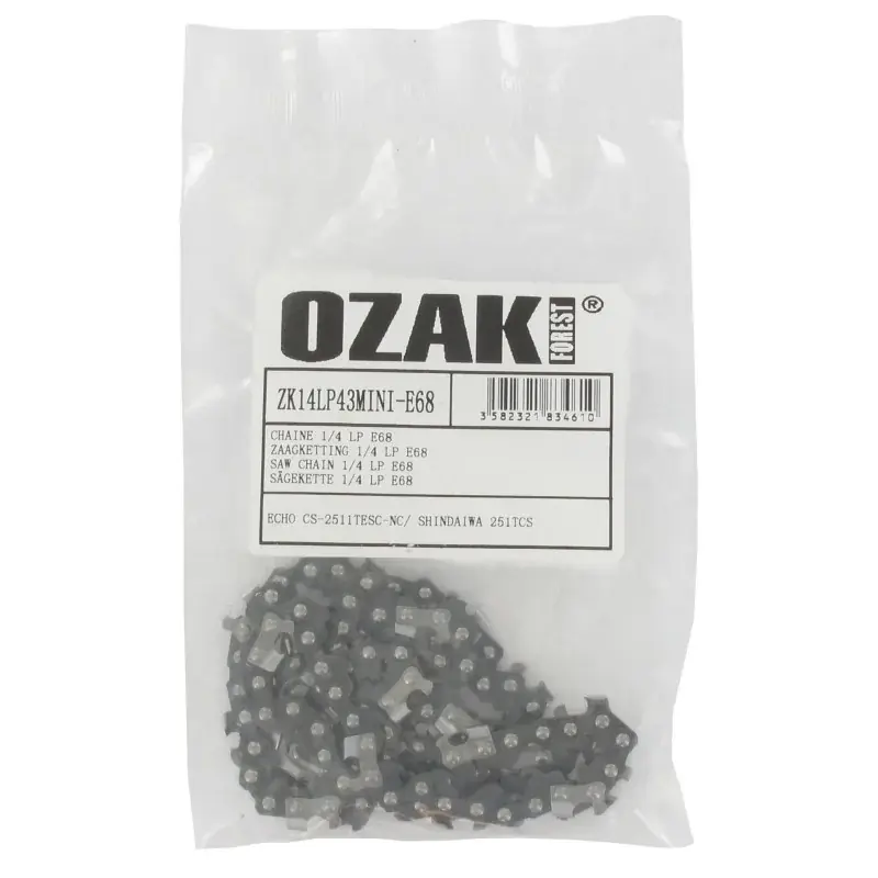 Chaîne de tronçonneuse semi carrée 1/4&Prime; 043 (1,1mm) mini 68 entraîneurs OZAKI ZK14LP43MINI-E68 Petit Prix