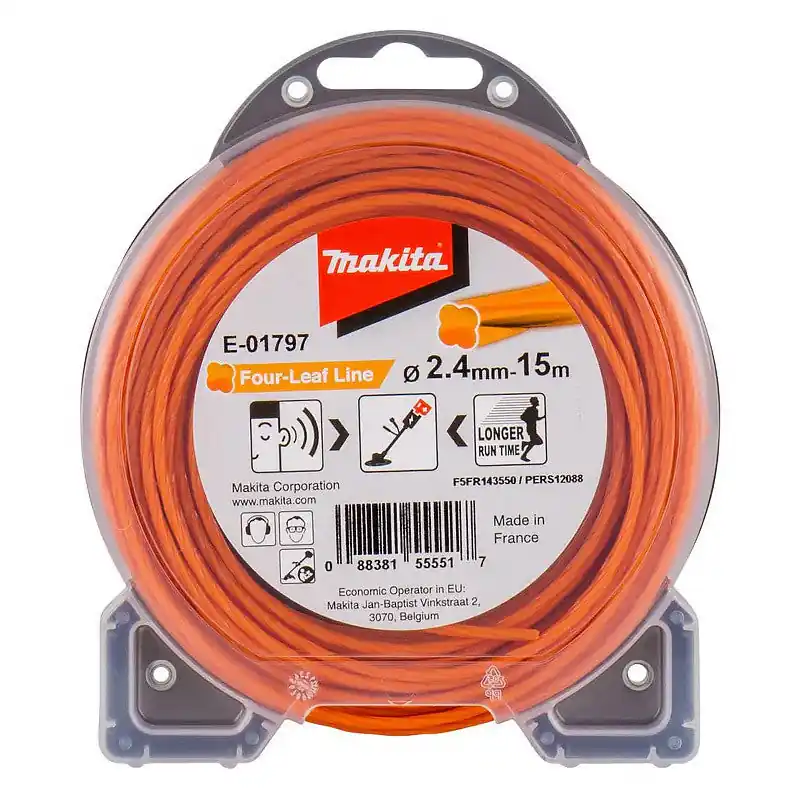 Fil de coupe hélicoïdal MAKITA E-01797 pour débroussailleuse Ø2,4mm 15m Dernier Modèle