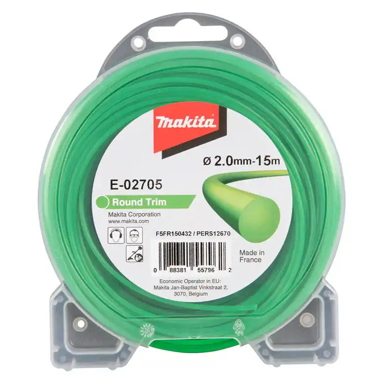 Meilleure Vente Fil de coupe Vert 2mm x 15m rond MAKITA E-02705