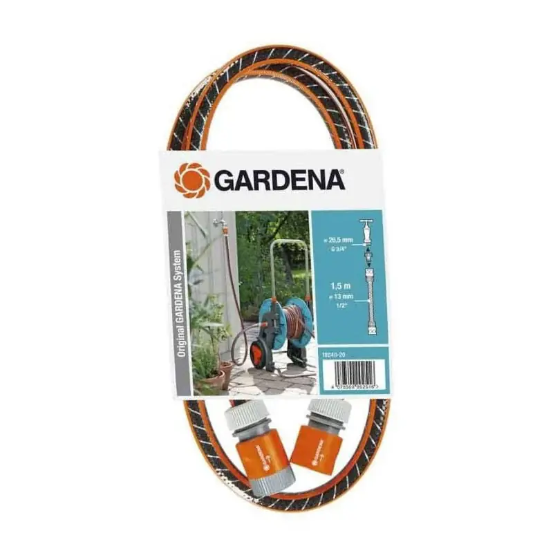 Acheter En Ligne Equipements de branchement GARDENA 18053-20 – Tuyau d‘arrosage et raccords pour branchement dévidoir – 1,5m