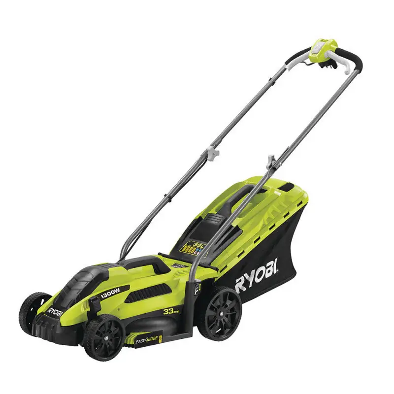 Tondeuse 1300 W RYOBI RLM13E33S – Ø coupe 33 cm – ramassage et mulching Offre Spéciale