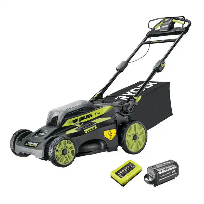 Tondeuse tractée Brushless 36V MAX POWER RYOBI RY36LMX51A-160 – 51 cm (1 x 6,0 Ah High Energy) Quantité Limitée
