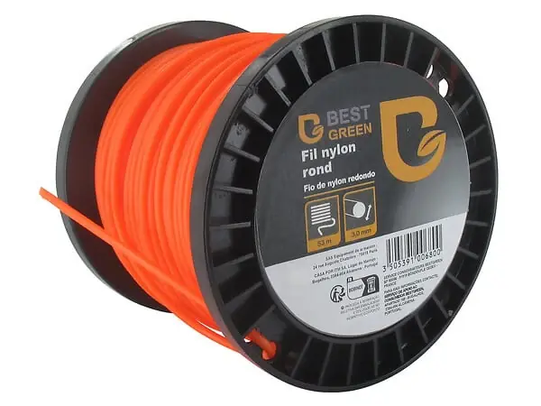 Bobine fil débroussailleuse nylon rond - Orange - 3 mmx53m Bon Marché