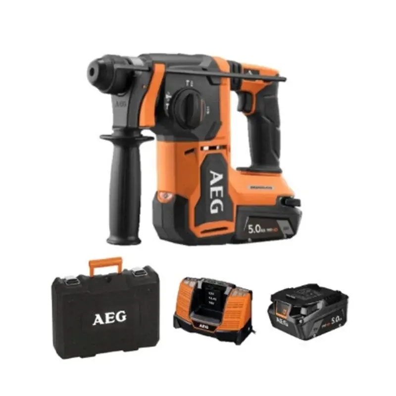 Perforateur burineur SDS+ AEG 18V BRUSHLESS 2,5J avec 2x5Ah + chargeur en coffret Commande En Gros