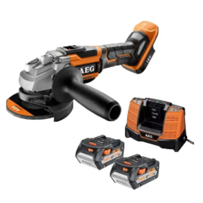 Remise Meuleuse AEG BEWS18-125BL LI-502C 125mm 18V BRUSHLESS avec 2 batteries 5Ah + chargeur en coffret