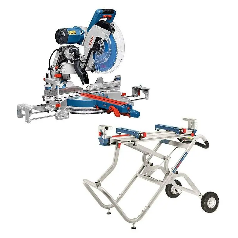 Expédition Rapide Scie à onglets Ø305mm BOSCH 0601B23600 – GCM 12 GDL Professional – 2000W + Support de travail GTA 2500 W Professional 0601B12100