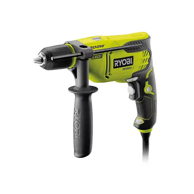 Perceuse à percussion RYOBI RYOBI 800W 3 000 cp/min mandrin 13 mm en coffret Vente Directe