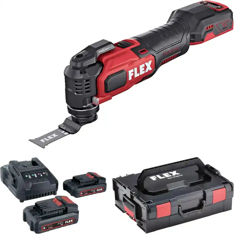 Outil multifonction FLEX MT 18.0-EC 18V en L-BOXX® avec 2×2,5Ah + chargeur Soldes
