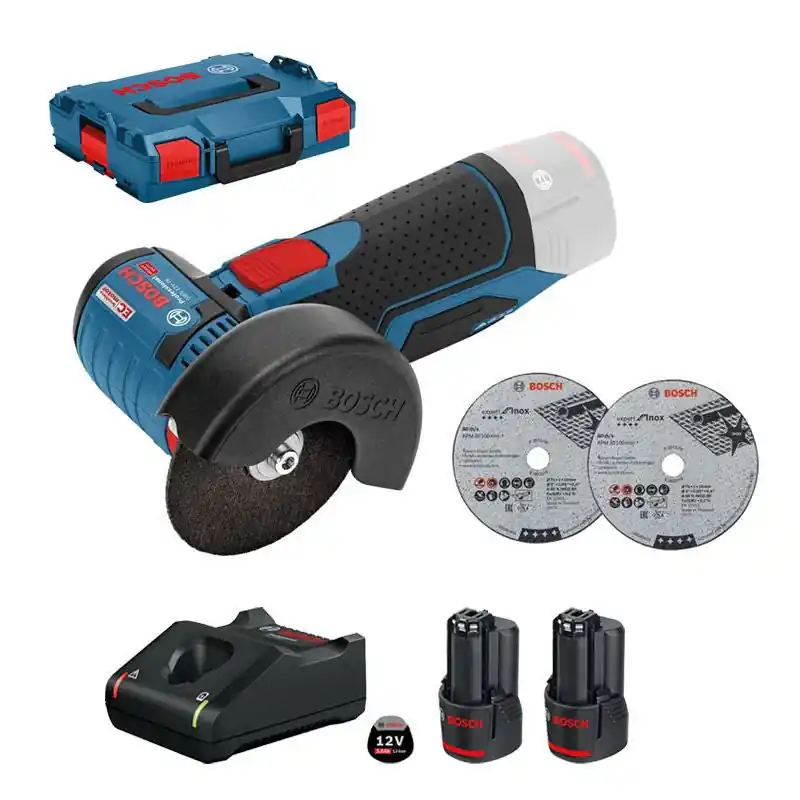 Commande En Gros Meuleuse d‘angle BOSCH 06019F200B – GWS 12V-76 V-EC Professional (2 x 3 Ah)