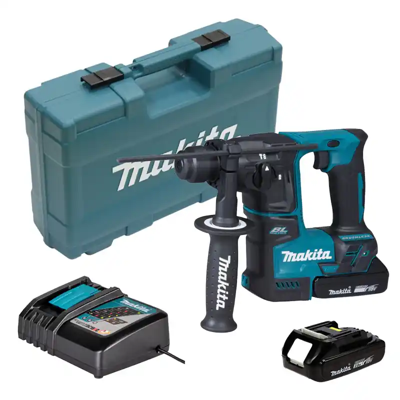 Offre Spéciale Marteau perforateur sans fil MAKITA DHR171RAX3 SDS-Plus 18 V 2,0 Ah avec 2 batteries, 1 chargeur, 1 coffret et des accessoires