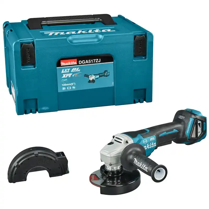 Commander Vite Meuleuse Ø125 mm 18V Brushless MAKITA DGA517ZJ Variateur et bouton homme mort avec Makpak