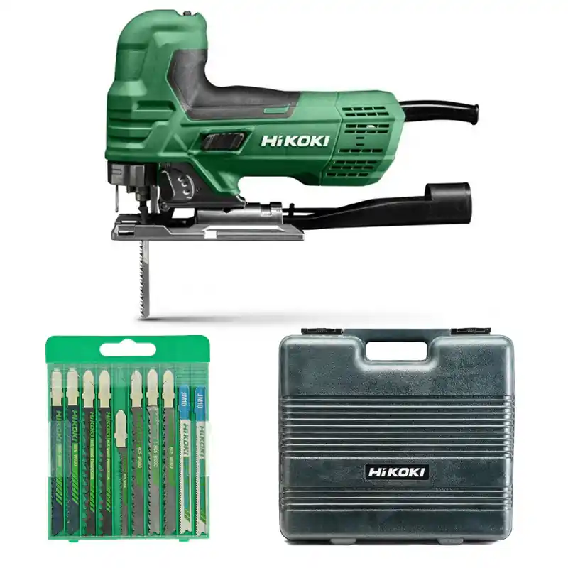 Pack Scie sauteuse 90mm et lame de scie – HIKOKI CJ90VAST2WAZ + Lot de 10 lames panachés bois et métal 750049 Bon Plan