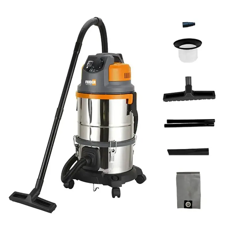 Aspirateur spécial plâtre – Eau et poussière 1400 W 28 L FEIDER FAP1430 – Cuve Inox Usine Directe