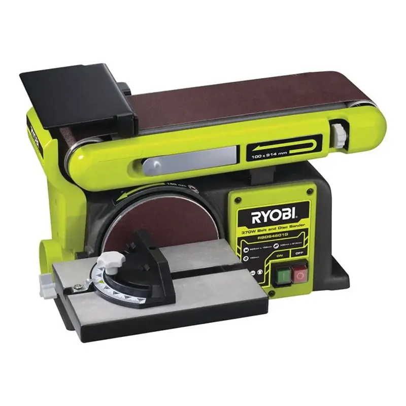 Ponceuse stationnaire à bande et à disque 370 W RYOBI RBDS4601G Réduction