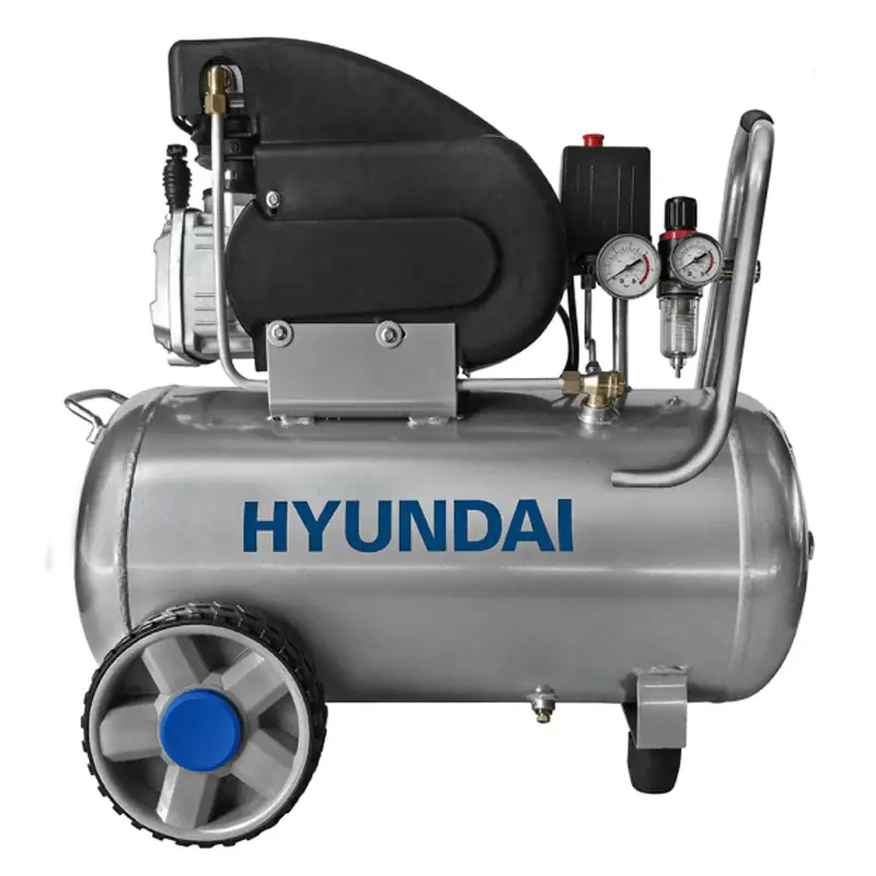 Compresseur monocylindre 2 hp 50 L 195 L/min HYUNDAI H50CV-C Offre Du Jour