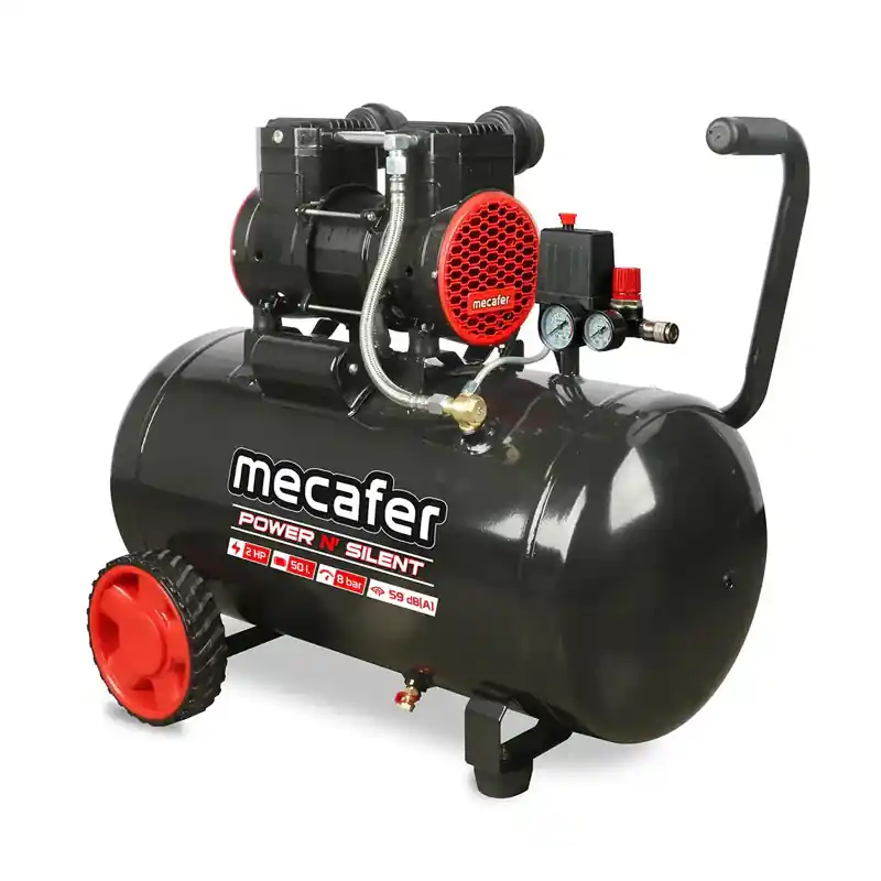COMPRESSEUR DEBRUITE 50L 2HP POWER SILENT – MECAFER – 425653 Affaire À Saisir