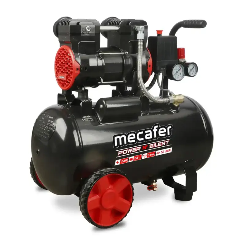 Populaire COMPRESSEUR DEBRUITE 24L 1,5HP POWER SILENT – MECAFER – 425623
