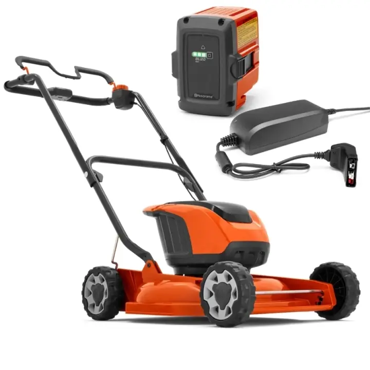 Husqvarna LB 146i Tondeuse Tractée À Batterie + BLi20 & QC80 Authentique