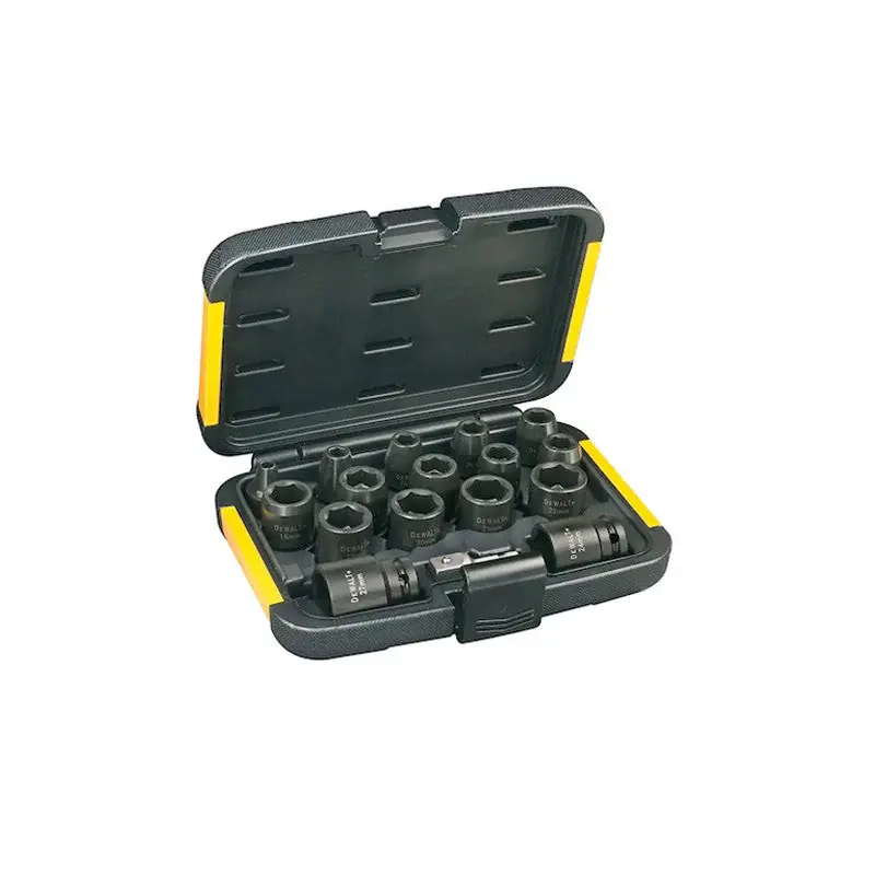 Coffret de 16 douilles à chocs DEWALT DT7506-QZ 1/4&Prime; – 1/2&Prime; avec adaptateur Meilleur Choix