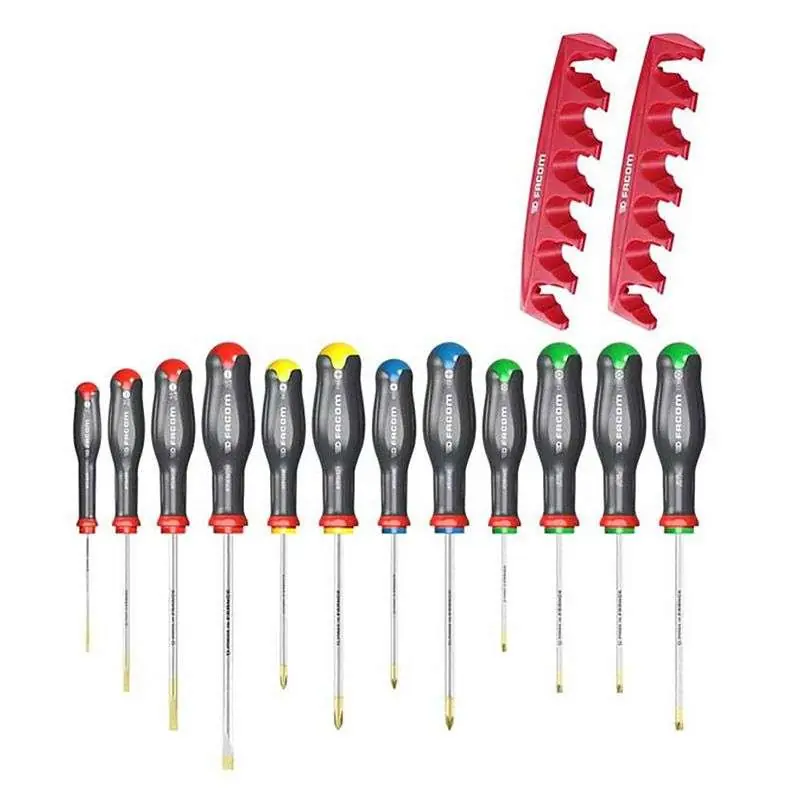 Marque Jeu de 12 tournevis Protwist avec 2 racks FACOM AT.J12R2PB